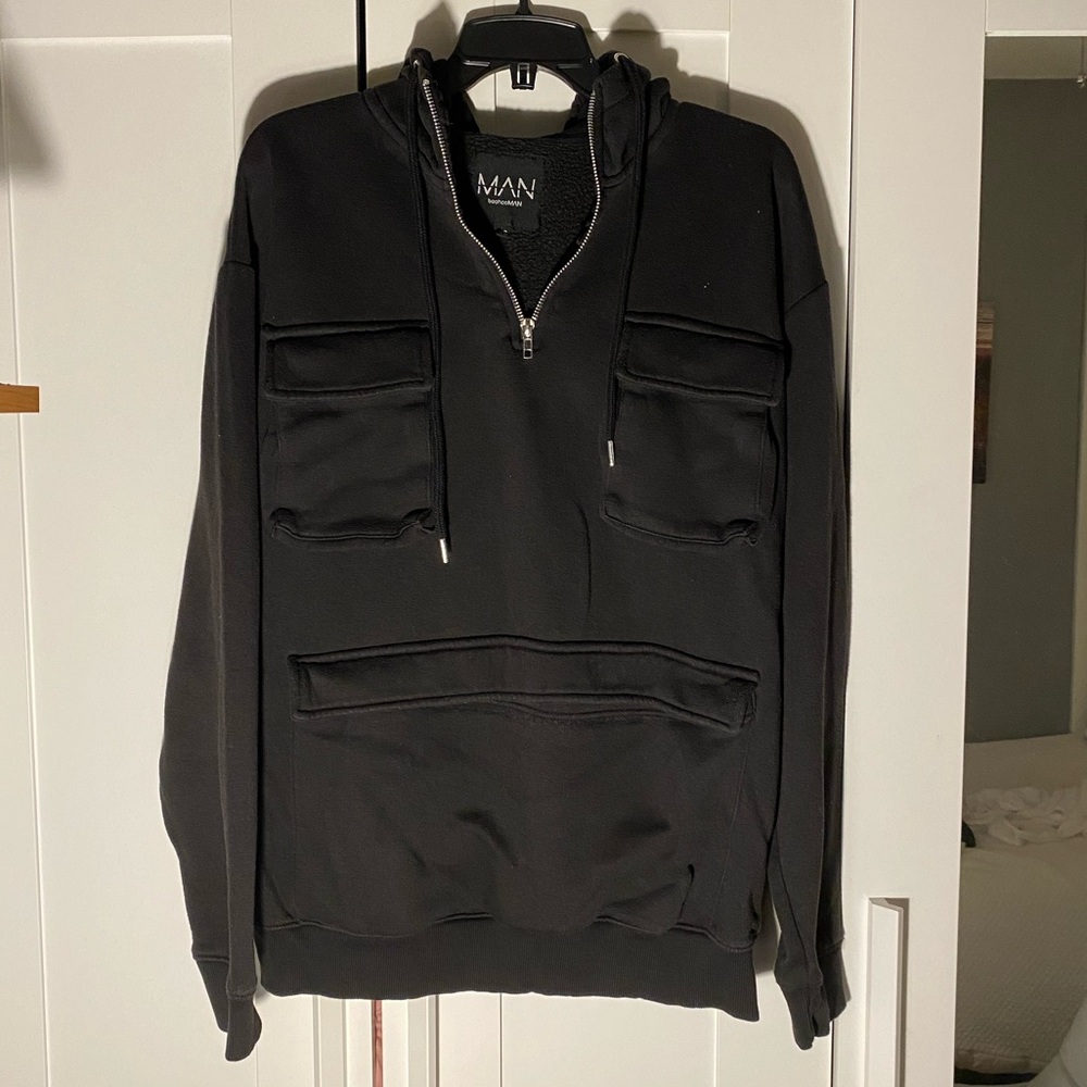 Oversized 1/4 Zip Utility Hoodie